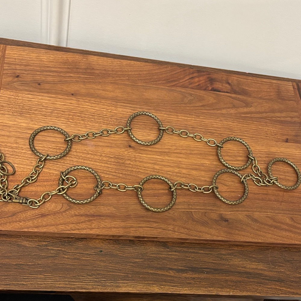 Brass/gold toned Chain Link Belt- like new!